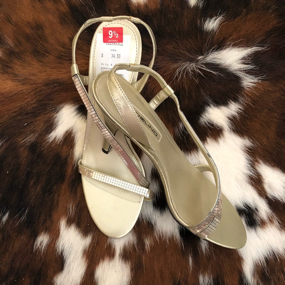 2in heel Gold sandals